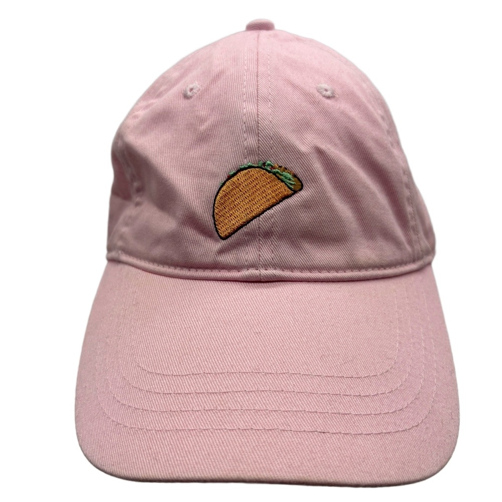 Pink Taco Embroidered Hat Adjustable Dad Cap Funny Food Theme Cotton Unbranded
